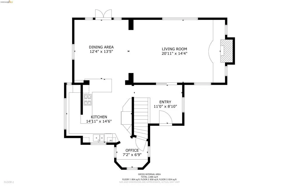 Main level floor plan
