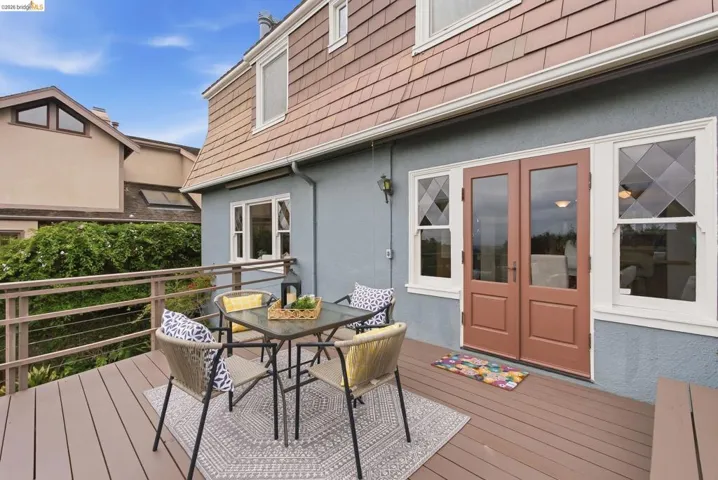 This deck with panoramic views is easily accessible from the French doors from the dining area.