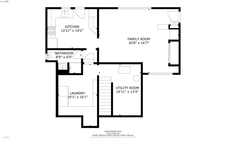 Lower level floor plan