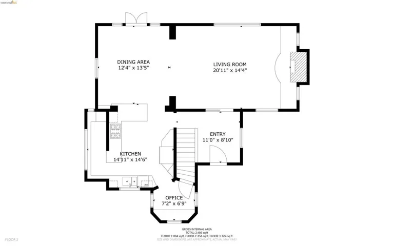 Main level floor plan