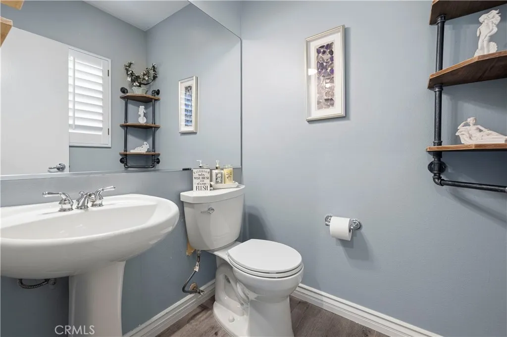 Downstairs powder room. Downstairs powder room.