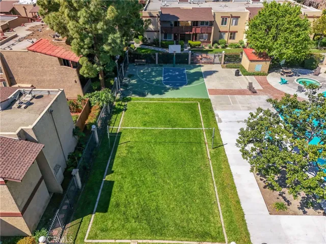 community volleyball & basketball court