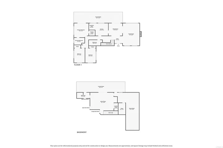Upper and Lower Level Floor Plans