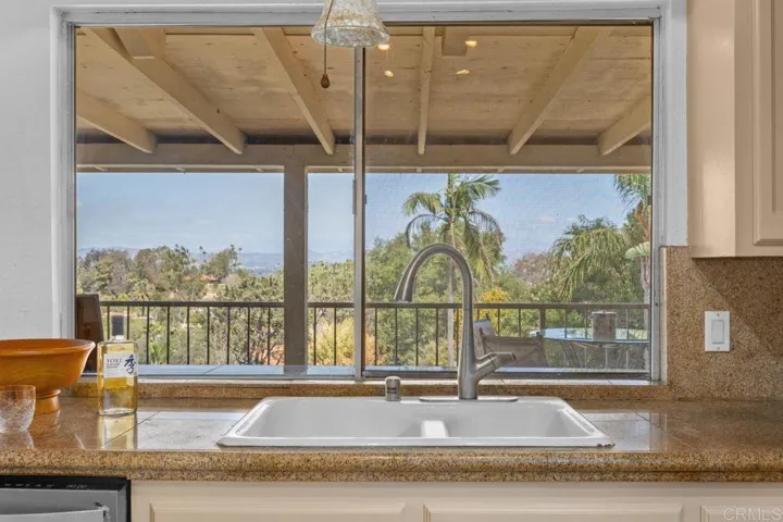 Kitchen Sink Overlooking backyard
