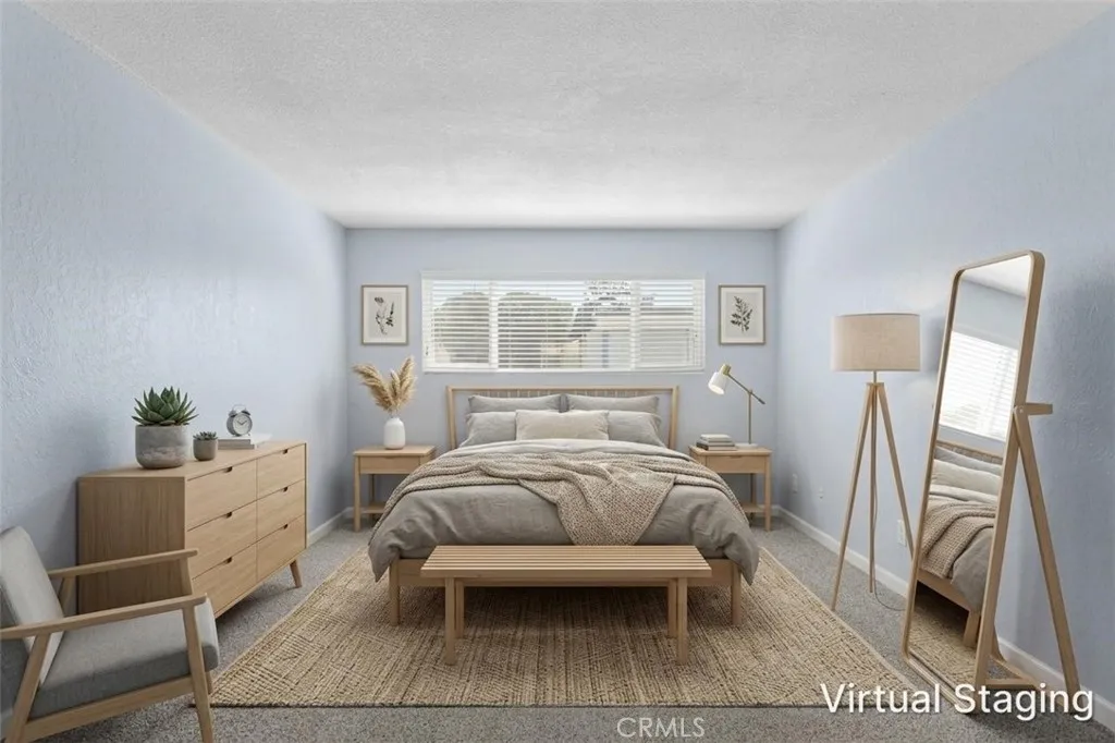 Bedroom virtually staged