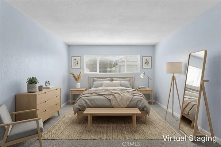 Bedroom virtually staged
