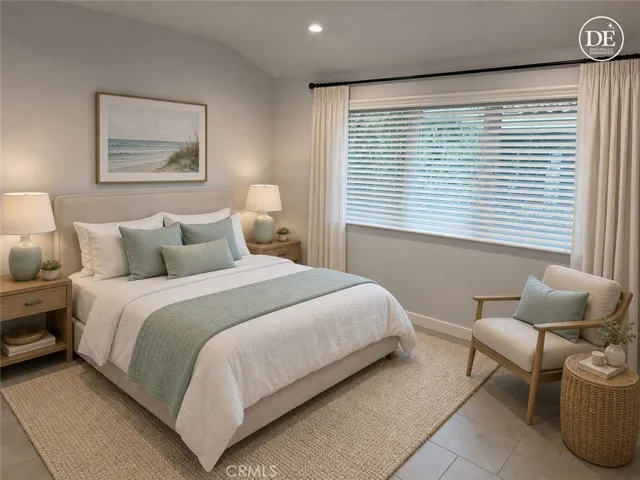 Bedroom virtually staged