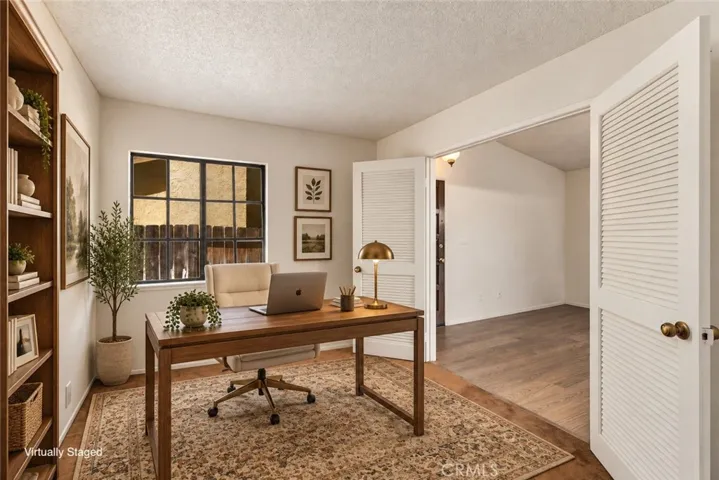 Virtually Staged Bedroom off Living Space
