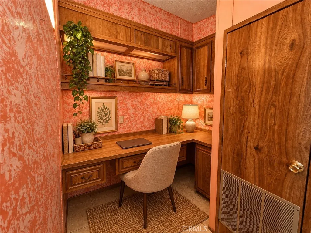 Built-in Desk Area Virtually Staged Built-in Desk Area Virtually Staged