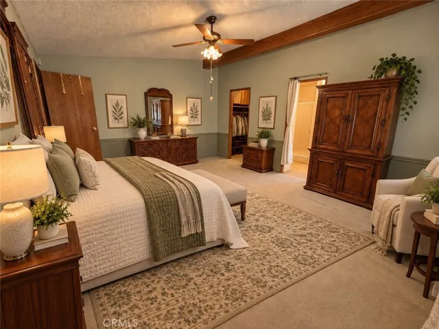 Huge Primary Bedroom Suite with Walk-in Closet. Virtually Staged