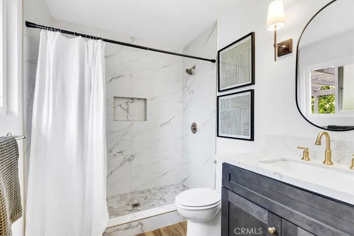 Tastefully remodeled primary bath