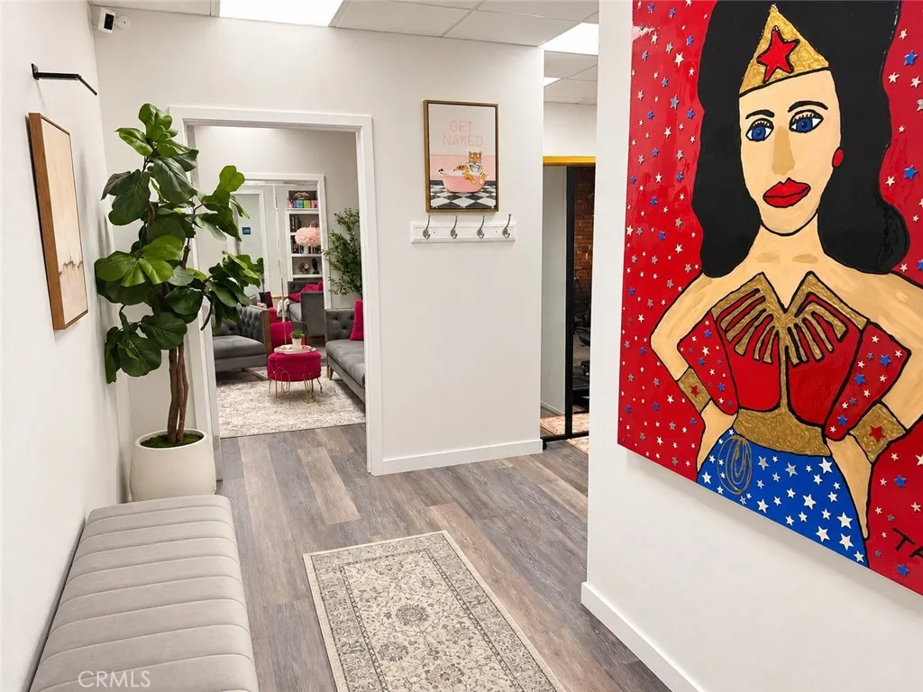 From the entrance to the inside of the office