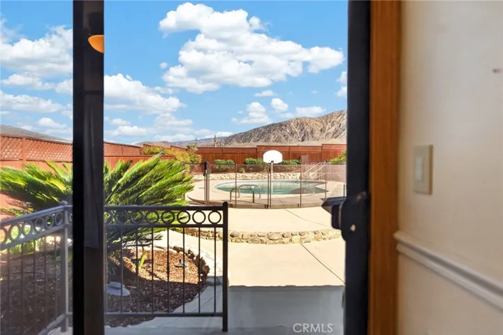 View from patio door in guest room