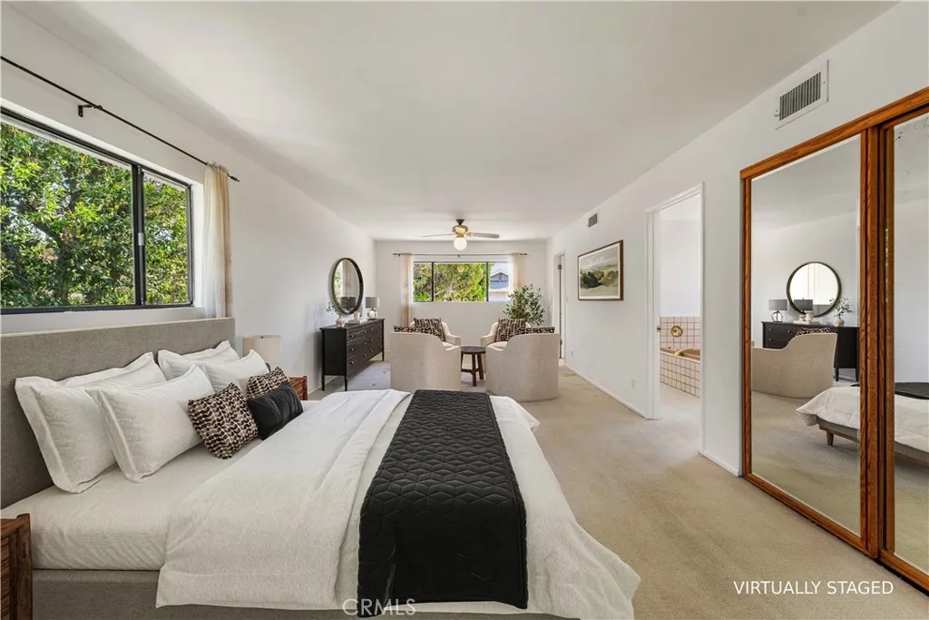 Primary bedroom is exceptionally spacious!