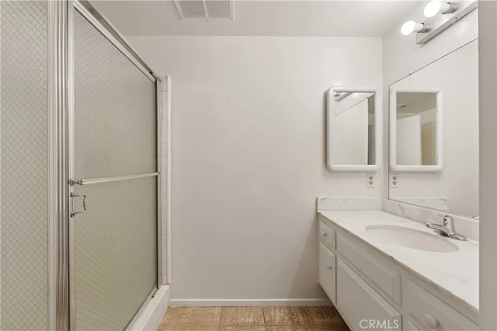 Downstairs bath with shower.