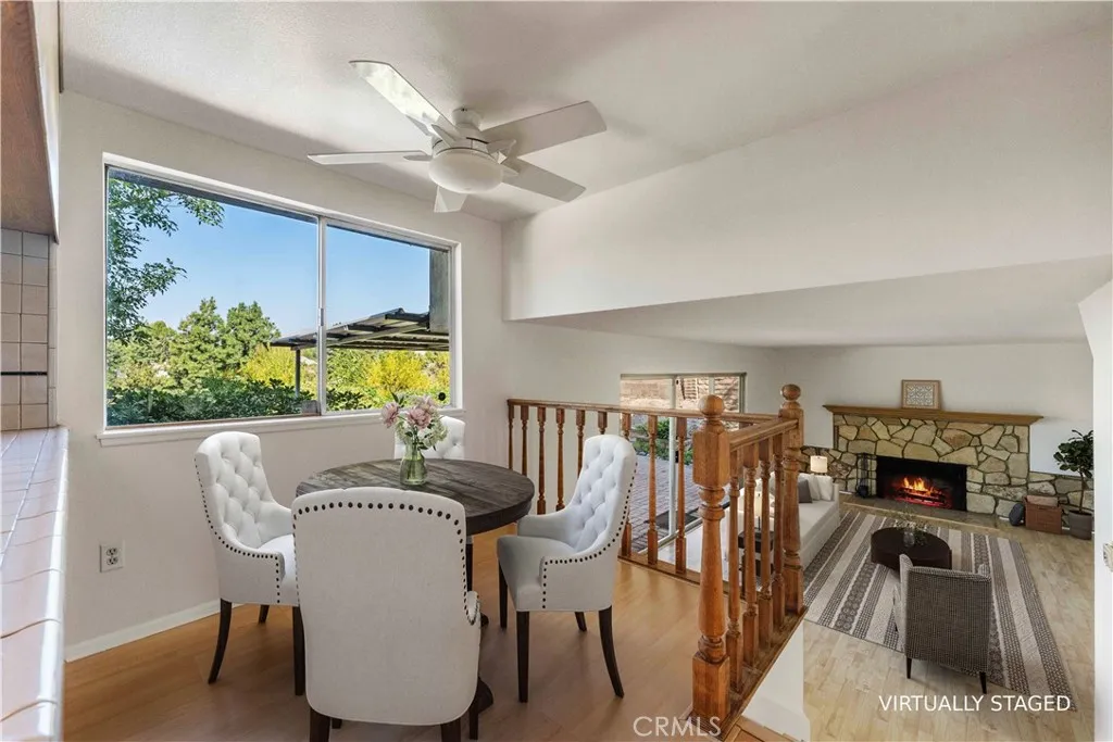 The kitchen is open to the breakfast area, which also has a view!