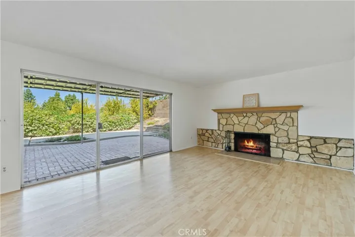 Beautiful fireplace in family room
