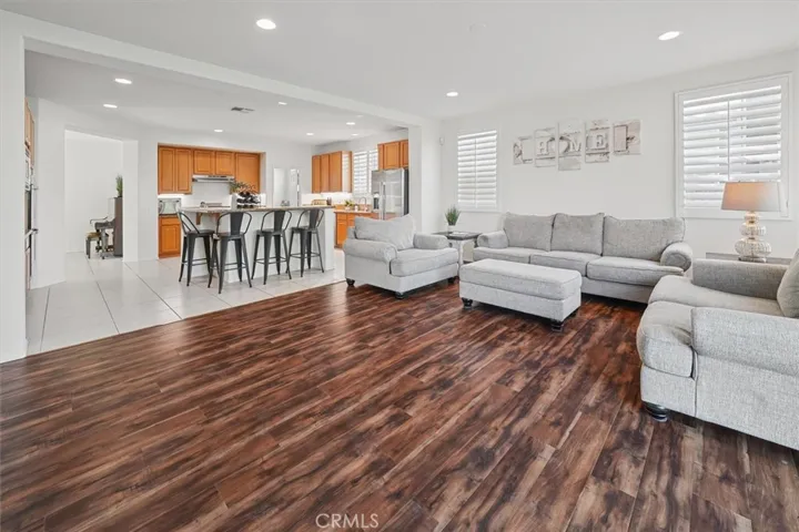 Family Room with Fireplace & Backyard Access.