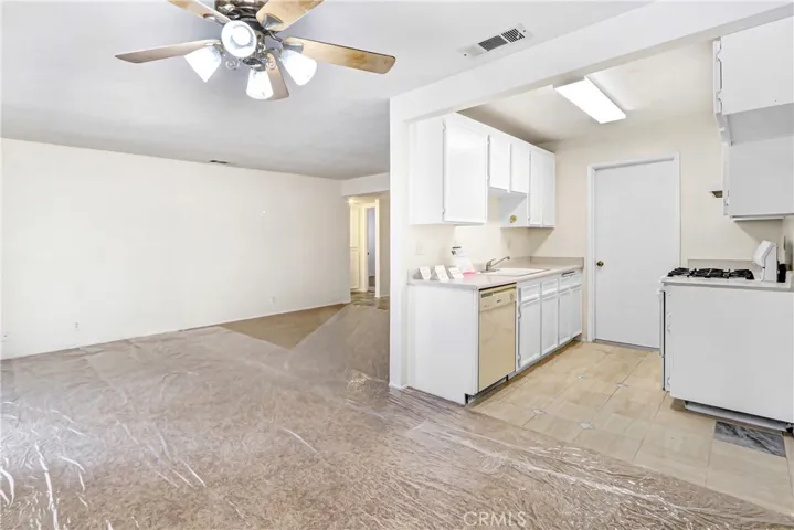 Kitchen Opens to your living space.