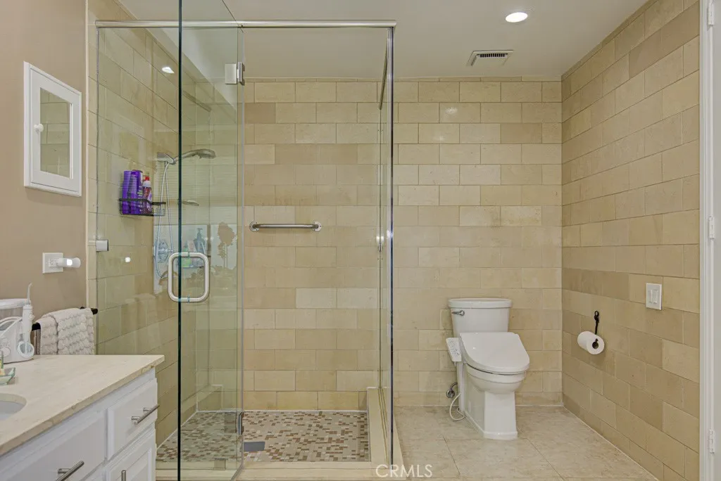 Oversized shower in primary bathroom. Oversized shower in primary bathroom.