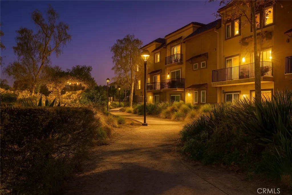 Paved walking trails - Digitally enhanced evening view