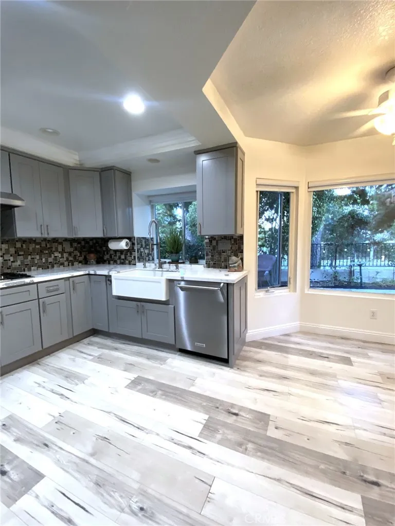 Breakfast nook, large windows in Kitchen overlooking the backyard
