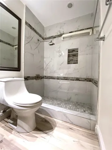 And a large walk-in shower