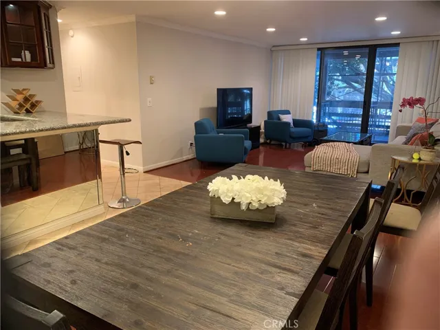 Living room and dining area