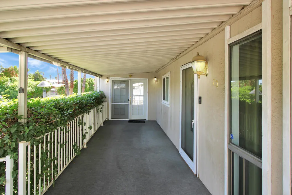 Welcoming front deck.