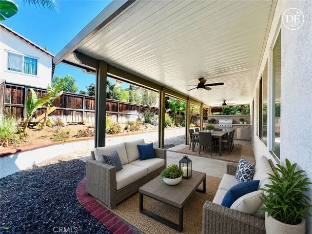Virtually Staged Back Yard Patio