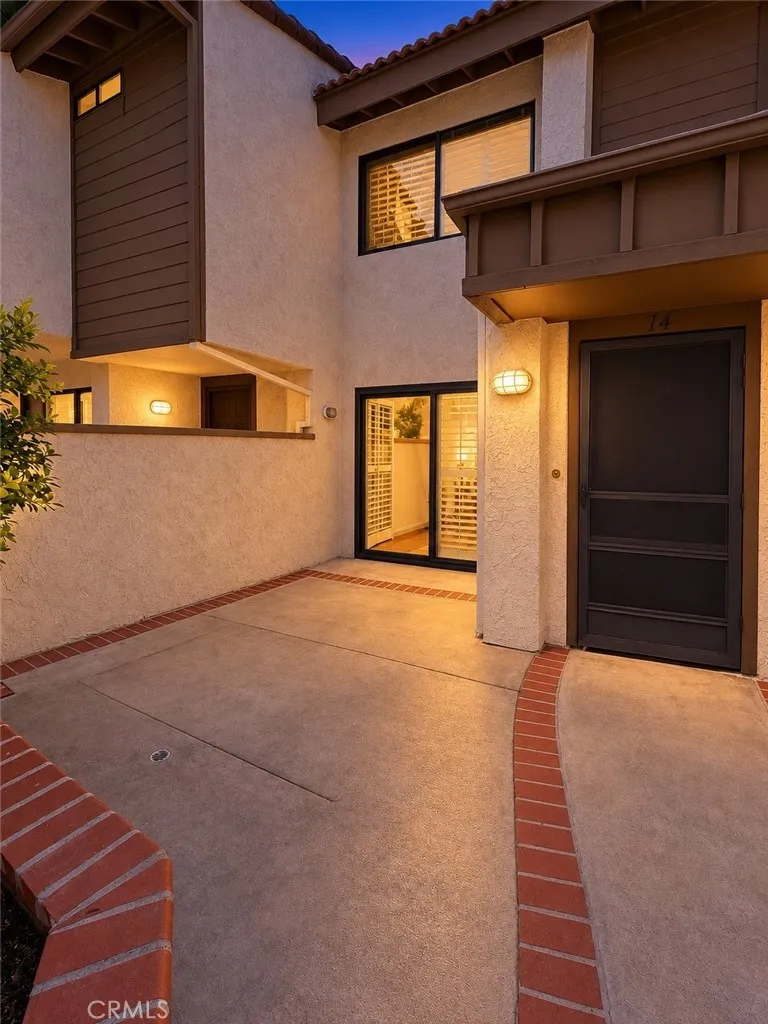 Patio area in the front of the property