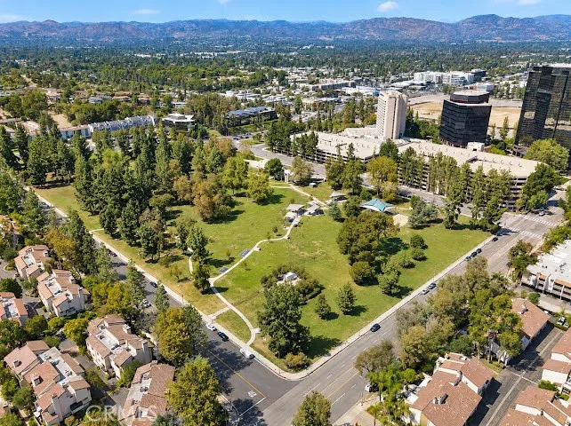 Aerial of Warner Center park