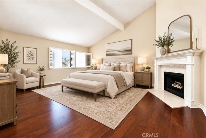 Virtually staged Primary Bedroom