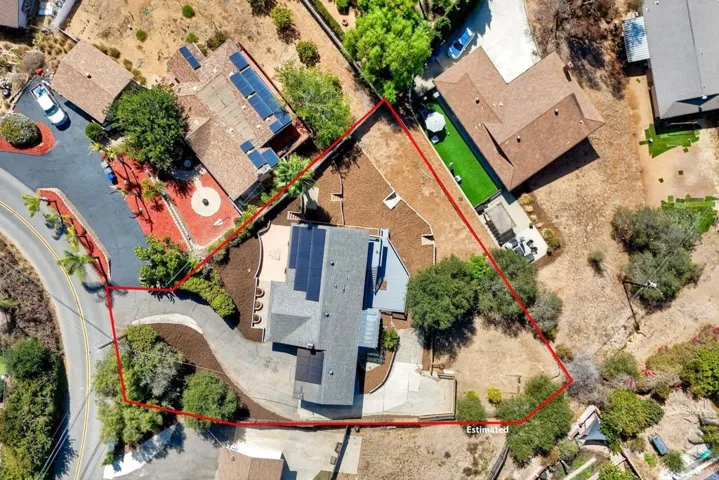 Approximate lot boundaries - 16,265 sq ft LOT SIZE (.37 acres) per Assessors Tax Records