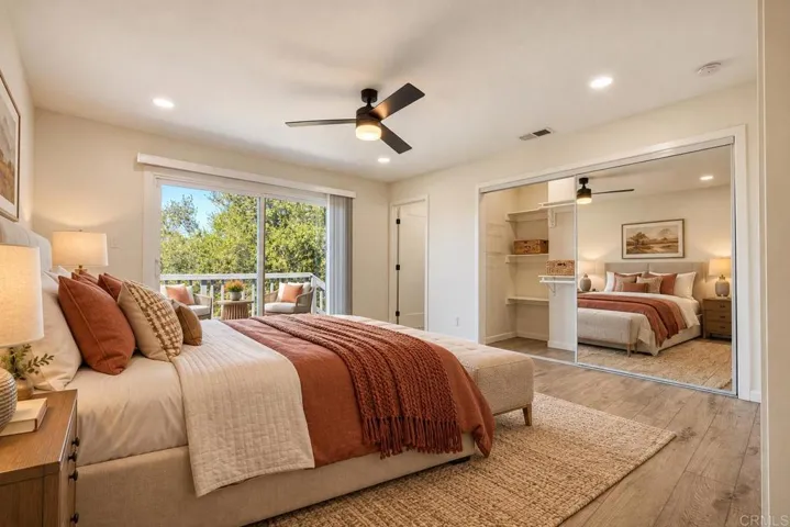 First Floor Primary Bedroom.  Digitally Altered - Virtual Staging