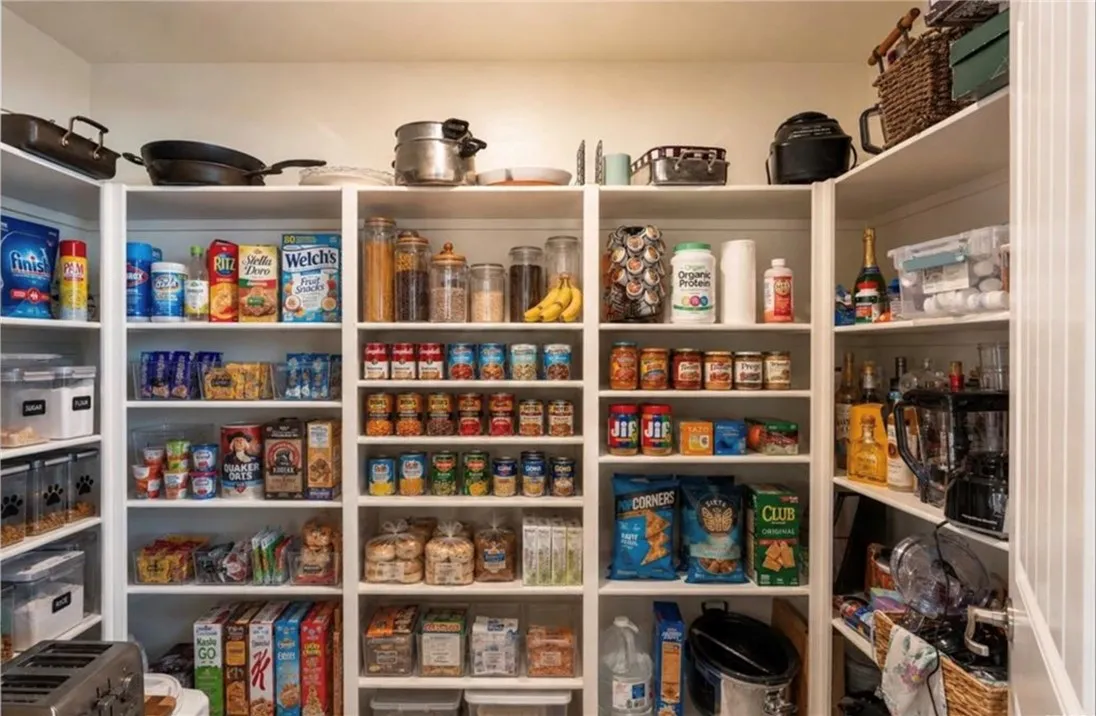 Oversized walk- in pantry Oversized walk- in pantry
