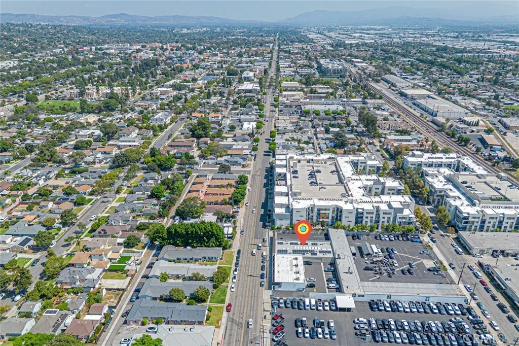 Aerial - looking toward Downtown Fullerton Aerial - looking toward Downtown Fullerton
