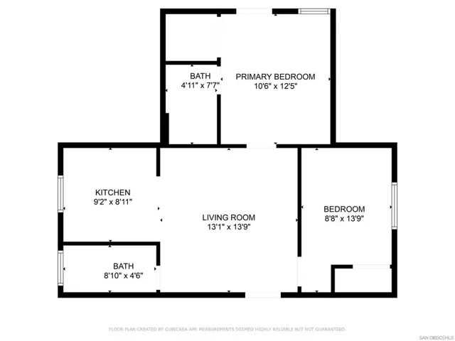 2 bd floorplan