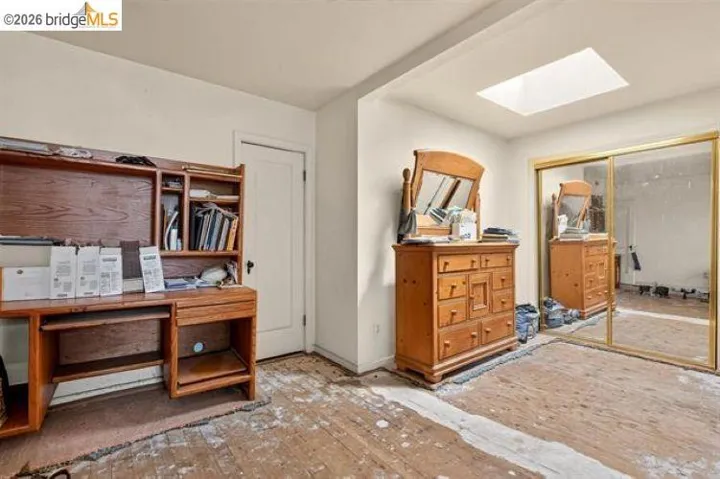 Skylight and wood-finish flooring