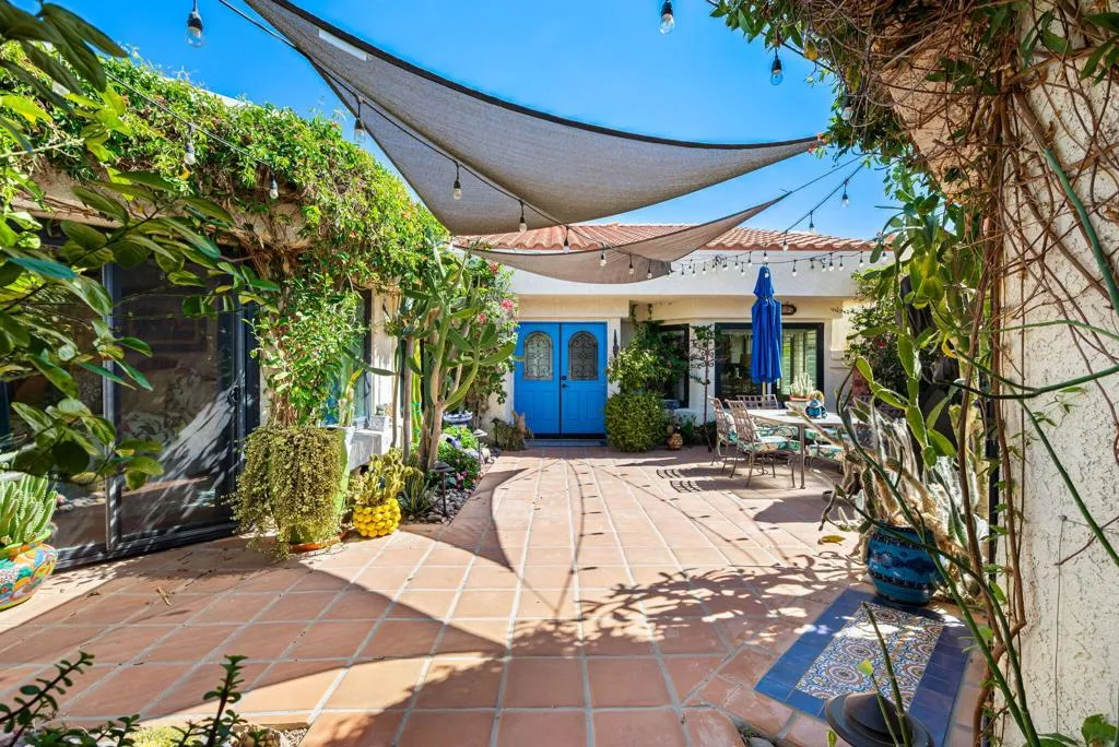 A private patio