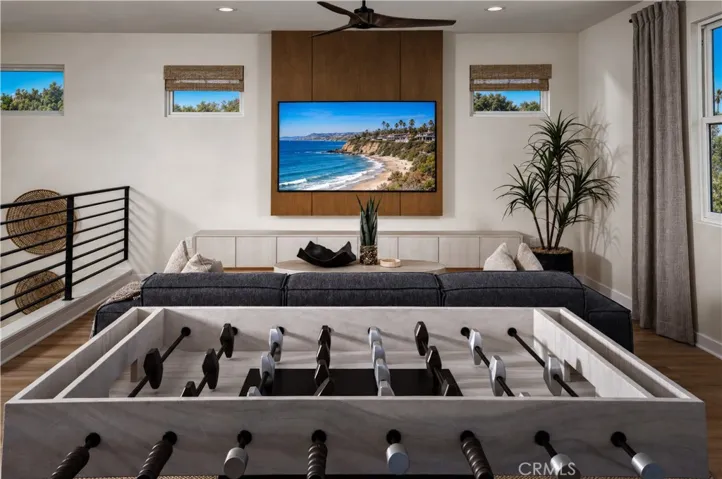 Upstairs game room
