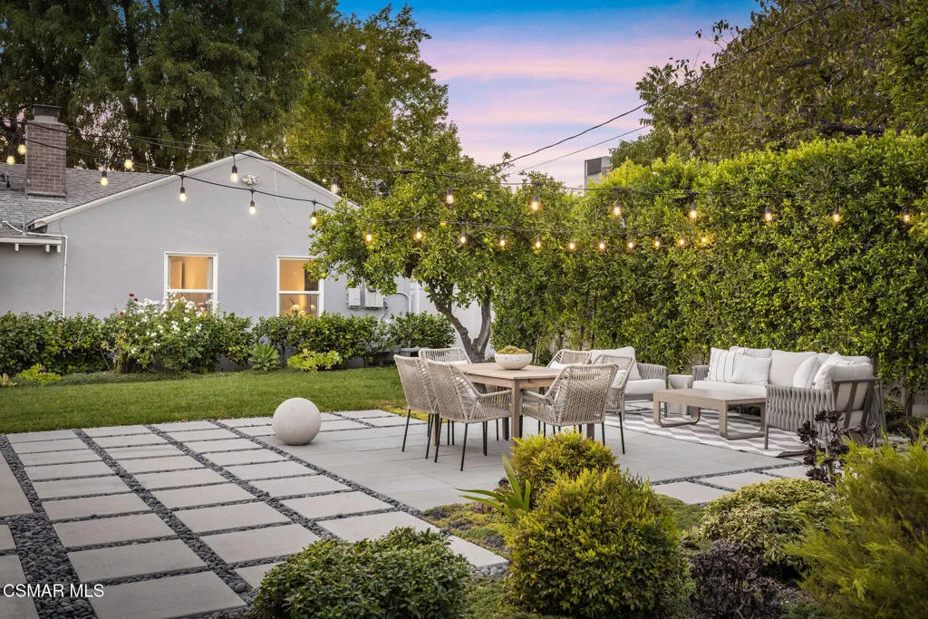 Backyard twilight