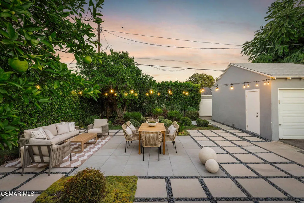 Backyard twilight