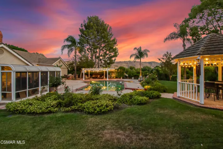 back yard twilight