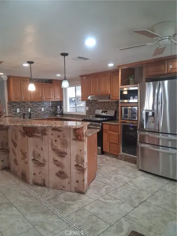 Light on kitchen