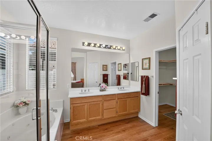 Primary bath with dual vanities