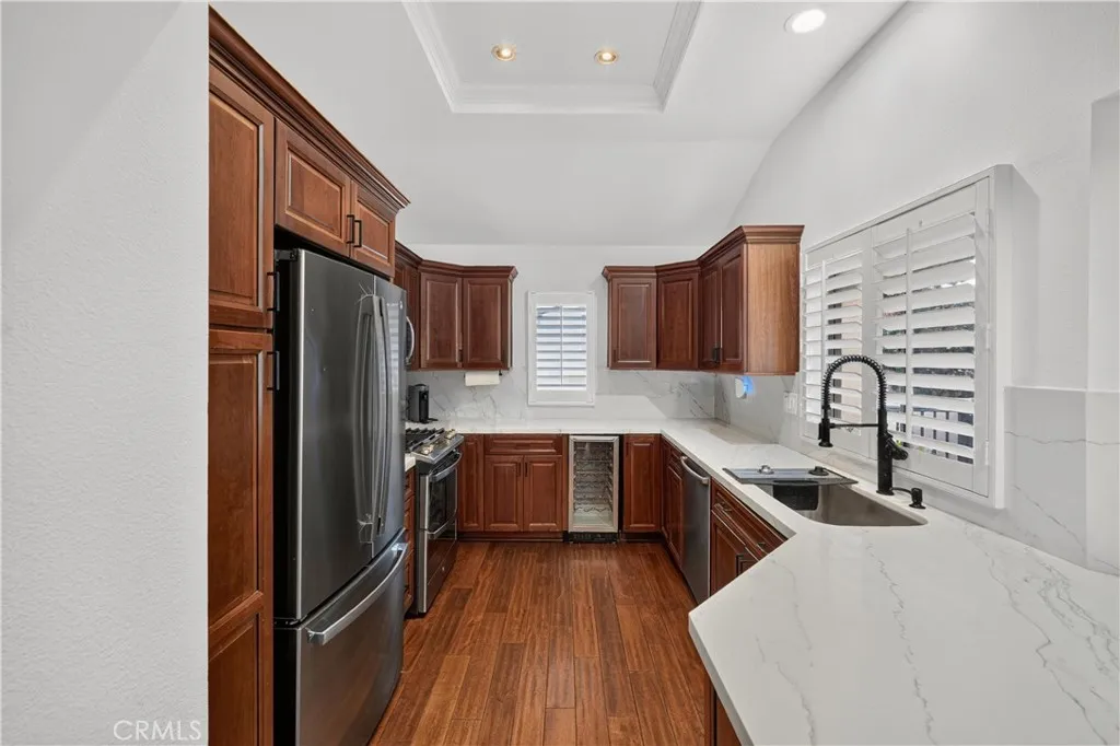  All New Corian counter tops and sink, faucet wine frige and range oven is gas all new.