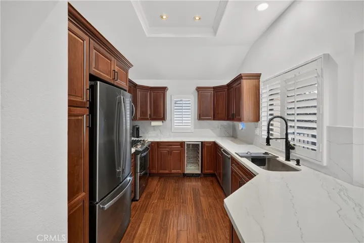  All New Corian counter tops and sink, faucet wine frige and range oven is gas all new.