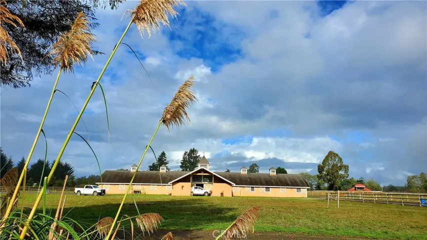 back view of stables