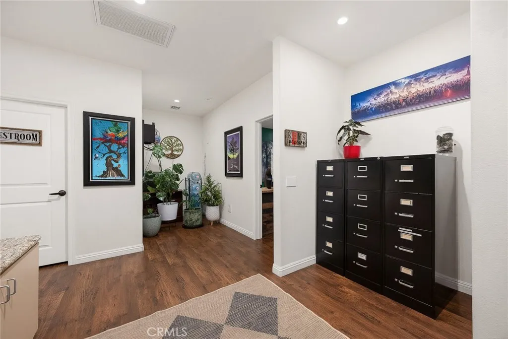 Hallway, File Cabinet and Internet Station